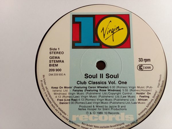Compra venta discos de vinilo Santiago -- Soul II Soul: Club Classics Vol. One, Soul II Soul, venta discos de vinilo, Downtempo, Electrónica, vinilos de Downtempo, vinilos de Electrónica, tienda de vinilos online