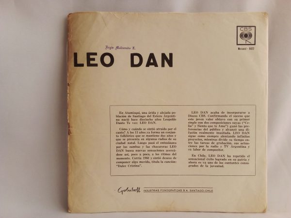 Leo Dan. vinilos de Leo Dan, Música Popular, Venta online vinilos, Tienda de vinilos online, vinilos Ñuñoa - Santiago
