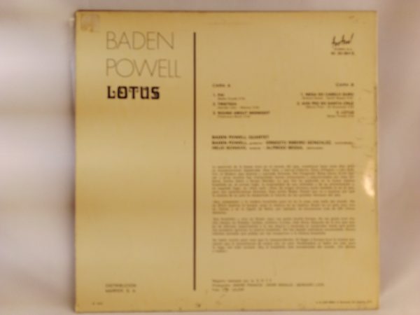 Baden Powell: Lotus, Baden Powell, venta vinilos de Baden Powell, Latin-Jazz, discos de vinilo Latin-Jazz, venta vinilos Jazz, Tienda online Jazz, venta vinilos de Jazz Santiago, Disquería Jazz Chile