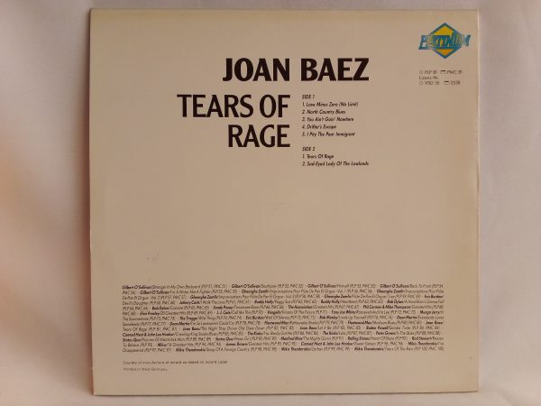 Joan Baez: Tears Of Rage, Joan Baez, venta vinilos de Joan Baez, Folk, Country, venta vinilos de Folk, discos de vinilo de Country, Venta online vinilos, tienda de vinilos Santiago | vinitrola.cl
