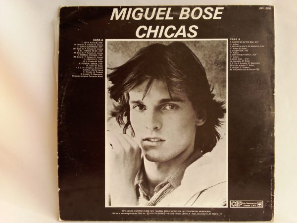 Miguel Bosé: Chicas, Miguel Bosé, Pop español, Europop, vinilos de Pop español, discos de vinilo Europop, Tienda de vinilos, discos de vinilo Chile, vinilos online venta