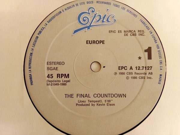 Europe: The Final Countdown, Europe, venta vinilos de Europe, discos de vinilos Europe Chile, vinilos de Arena Rock, tienda vinilos Santiago, venta discos de rock, venta online vinilos rock