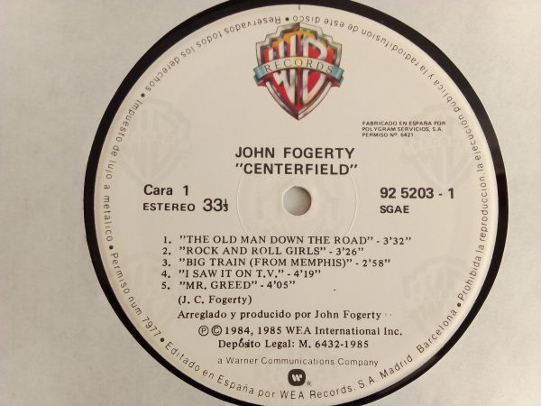 John Fogerty: Centerfield, John Fogerty, vinilos John Fogerty en venta, Blues Rock, Country Rock, Rock Clásico, Vinilos de Rock Chile, vinilos rock baratos, Oferta vinilos de rock, venta online vinilos rock, vinilos Chile