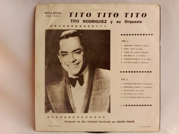 Tito Rodriguez & His Orchestra, Tito Rodriguez, Latín Jazz, Jazz Afro-Cubano, vinilos de Jazz venta, Oferta vinilos de Jazz, vinilos Santiago de Chile