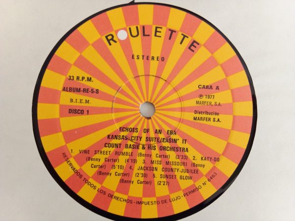 Count Basie: Kansas City Suite / Easin' It, Count Basie, Jazz, venta vinilos Providencia, Tienda vinilos Jazz, Venta jazz online, venta vinilos online