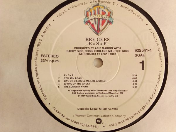 Bee Gees: E·S·P, Bee Gees, vinilos de Bee Gees, Pop Rock, Synth-pop, vinilos de Pop Rock, discos de vinilo de Synth-pop, Tienda de vinilos Santiago, vinilos baratos Chile, vinilos online Santiago