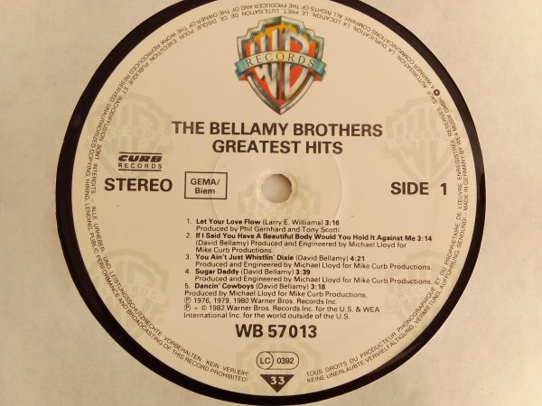 Bellamy Brothers: Greatest Hits, Bellamy Brothers, venta vinilos de Bellamy Brothers, Country, Folk, vinilos Greatest Hits, vinilos compilación, vinilos Chile
