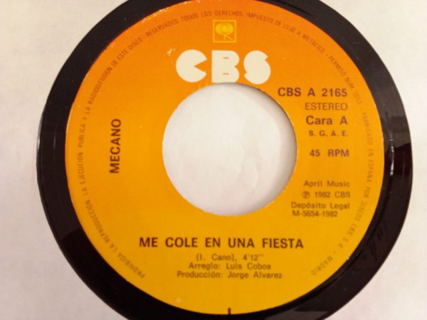 Mecano: Me Colé En Una Fiesta, Mecano, venta vinilos de Mecano, Pop español, Synth-pop, vinilos de Pop español, vinilos baratos Synth-pop, discos baratos, venta vinilos Santiago, vinilos de Pop online