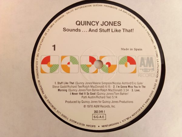 Quincy Jones: Sounds ... And Stuff Like That!!, Quincy Jones, vinilos de Quincy Jones, vinilos de Jazz, Smooth Jazz, Disco, vinilos Providencia, venta vinilos Santiago