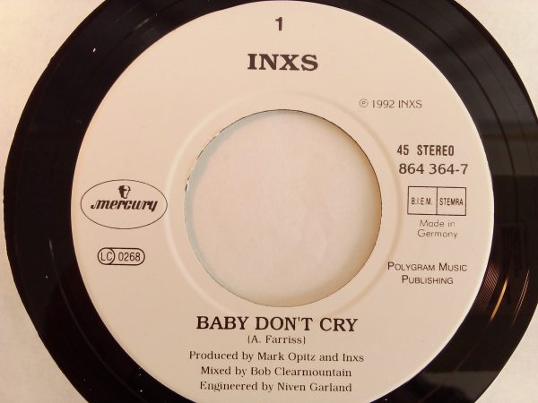 INXS: Baby Don't Cry, INXS, venta vinilos de INXS, Rock Alternativo, vinilos de Rock Alternativo, Oferta vinilos de Rock, vinilos Chile, vinilos Santiago