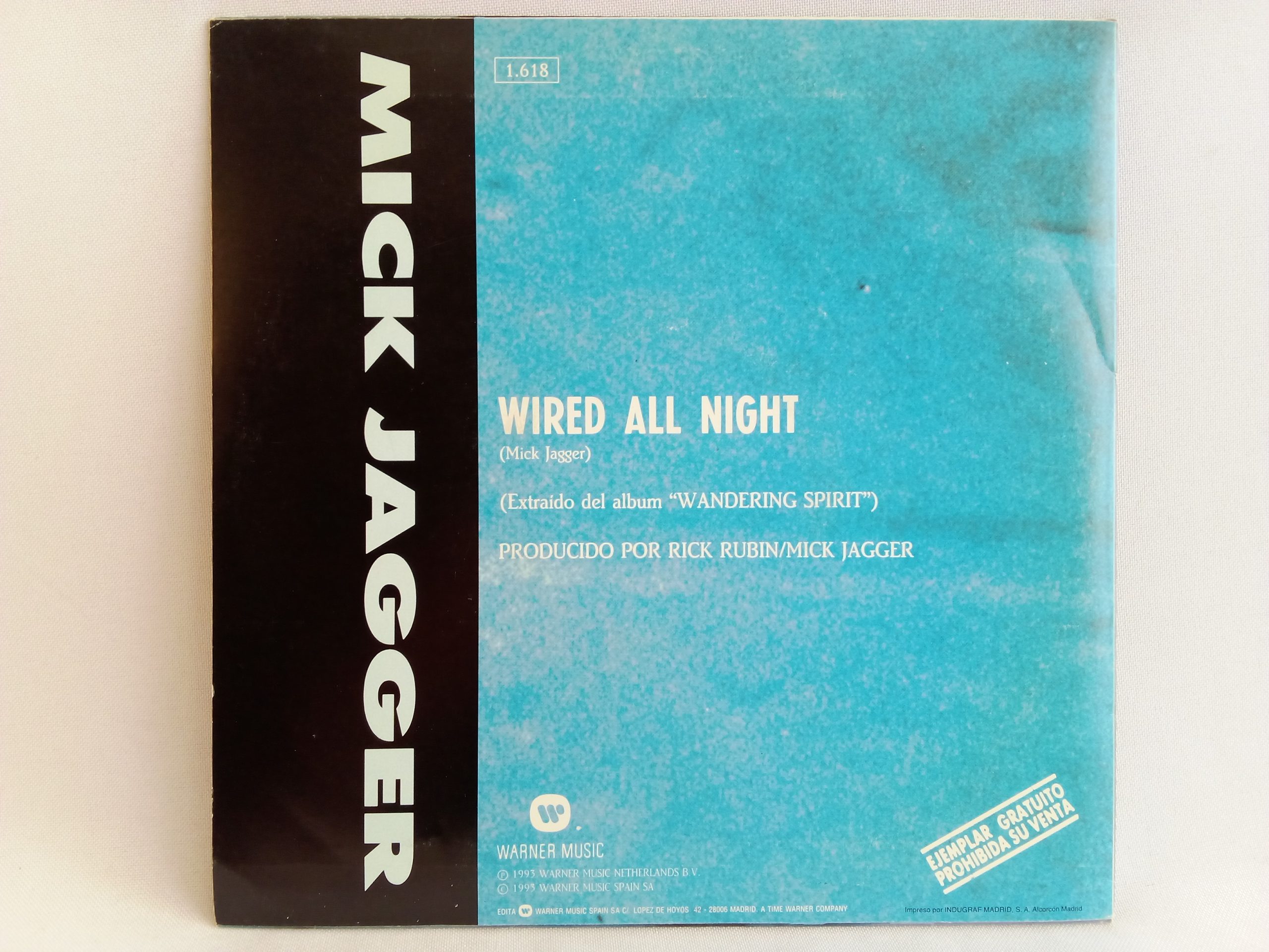 Mick Jagger: Wired All Night, Mick Jagger, vinilos de Mick Jagger, Pop Rock, vinilos de Pop Rock Chile, vinilos Chile, Vinilos Santiago, Vinilos en Oferta