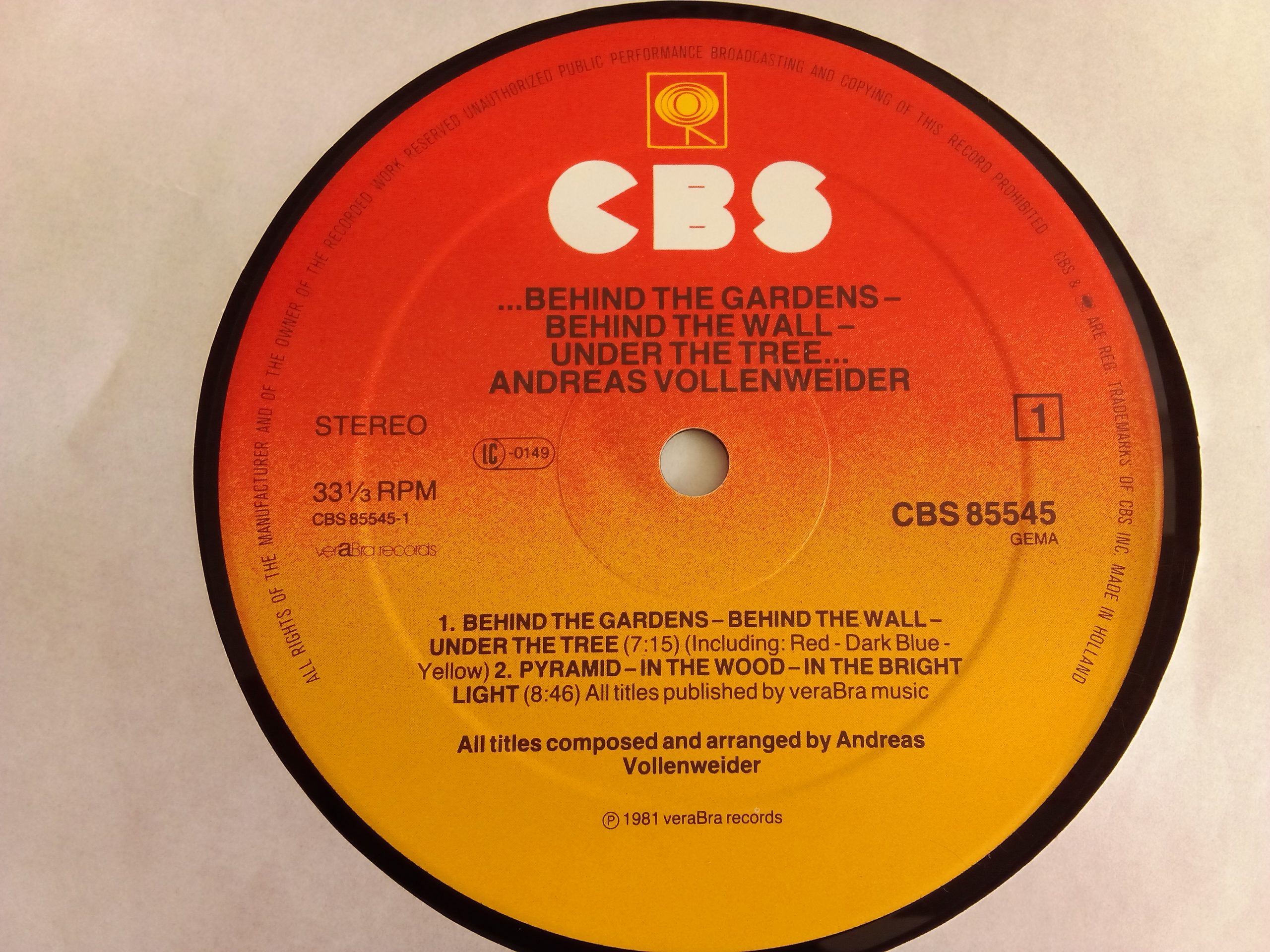 Vinilos Chile ## Andreas Vollenweider: ...Behind The Gardens - Behind The Wall - Under The Tree..., Andreas Vollenweide, venta vinilos Andreas Vollenweide, Vinilos Providencia Chile, Venta online vinilos Chile, vinilos Chile, Vinilos Santiago, venta de vinilos Chile, vinilos en Oferta, Electrónica, Ambient, vinilos de Ambient Chile