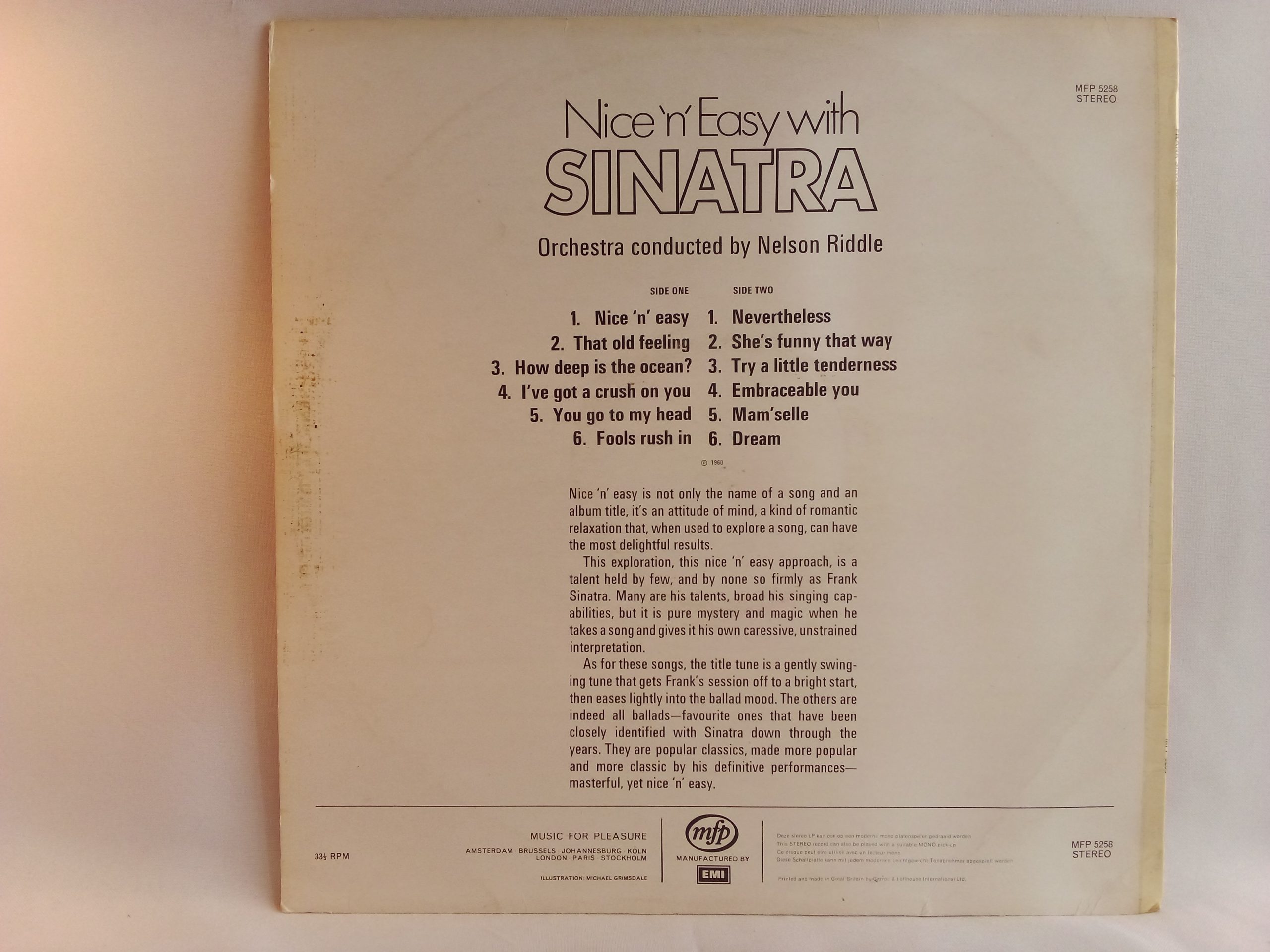 Frank Sinatra: Nice 'N' Easy, Frank Sinatra, vinilos de Frank Sinatra, Jazz, Swing, Tienda vinilos de Jazz, vinilos de Swing Chile, vinilos Chile, Vinilos Providencia Santiago Chile, Vinilos Santiago, vinilos online