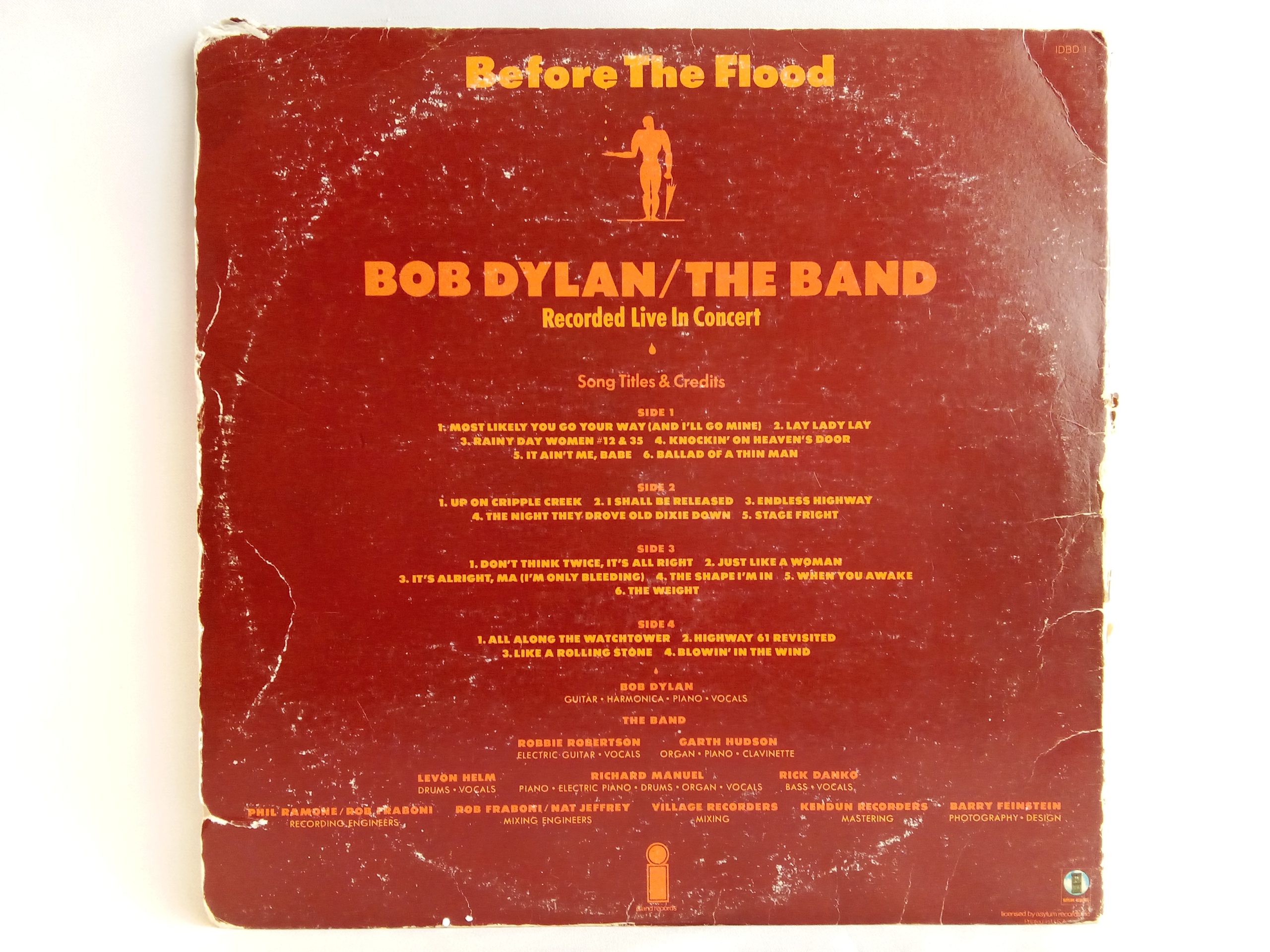 Vinilos Chile | Bob Dylan / The Band: Before The Flood, Bob Dylan, vinilos de Bob Dylan, Folk Rock, Blues Rock, vinilos de Folk Rock, discos de vinilo Blues Rock, vinilos de Rock, tienda vinilos Providencia