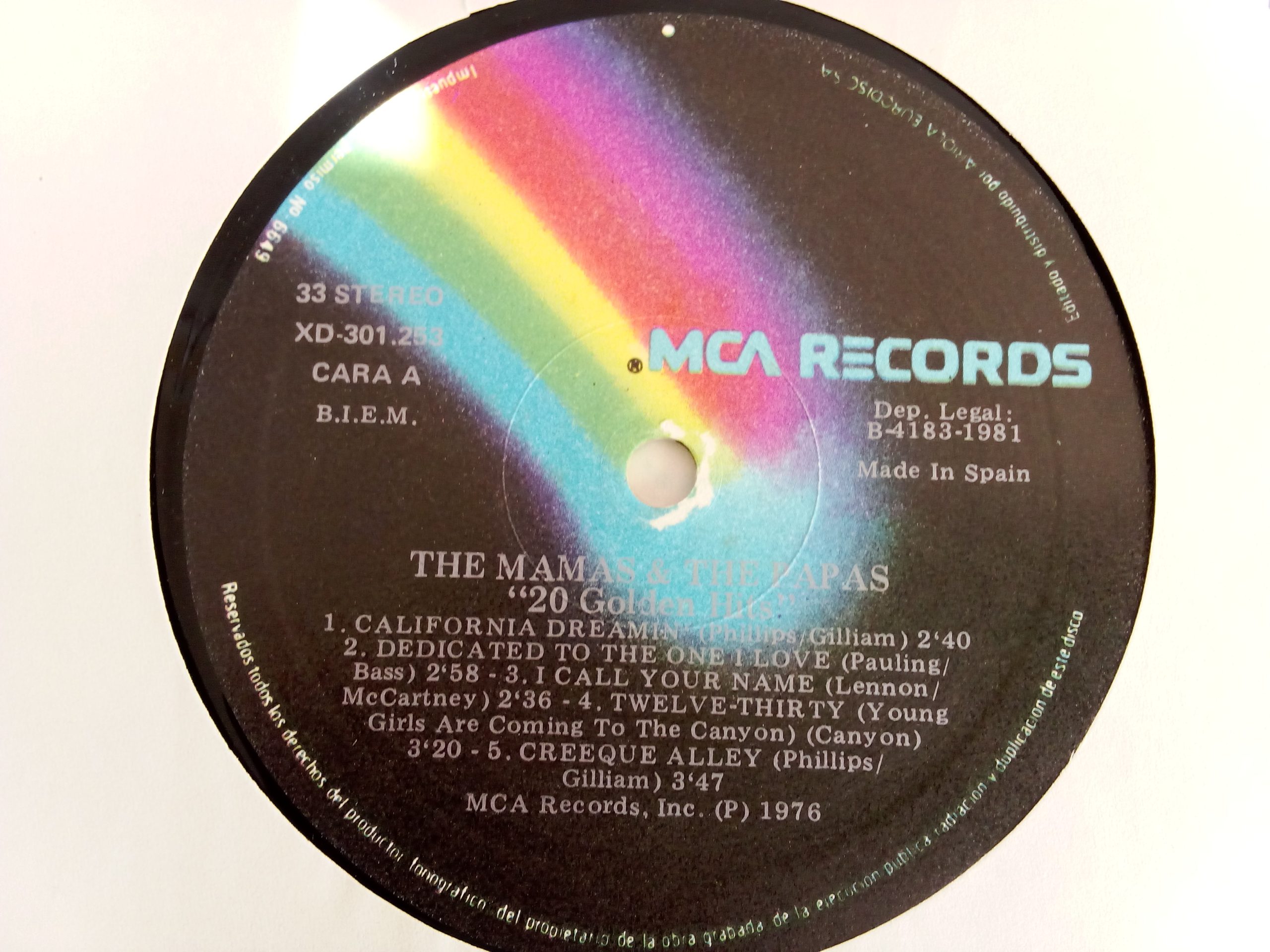 Vinilos Chile - The Mamas & The Papas: 20 Golden Hits, The Mamas & The Papas, vinilos de The Mamas & The Papas, vinilos Golden Hits, vinilos grandes éxitos, vinilos compilación, Disquería Santiago