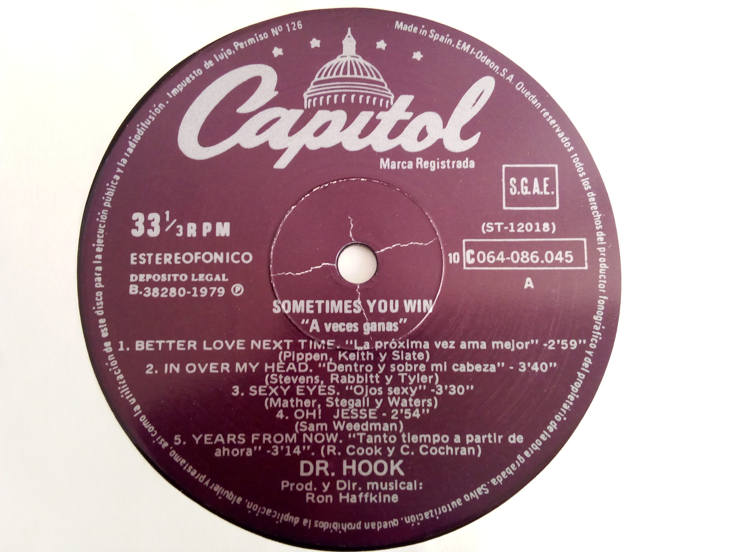 Vinilos Chile - Dr. Hook: Sometimes You Win (A Veces Ganas), Dr. Hook, vinilos de Dr. Hook, Pop Rock, vinilos de Pop Rock, venta vinilos Pop Rock, vinilos de Pop Rock Chile, venta online vinilos, vinilos Providencia