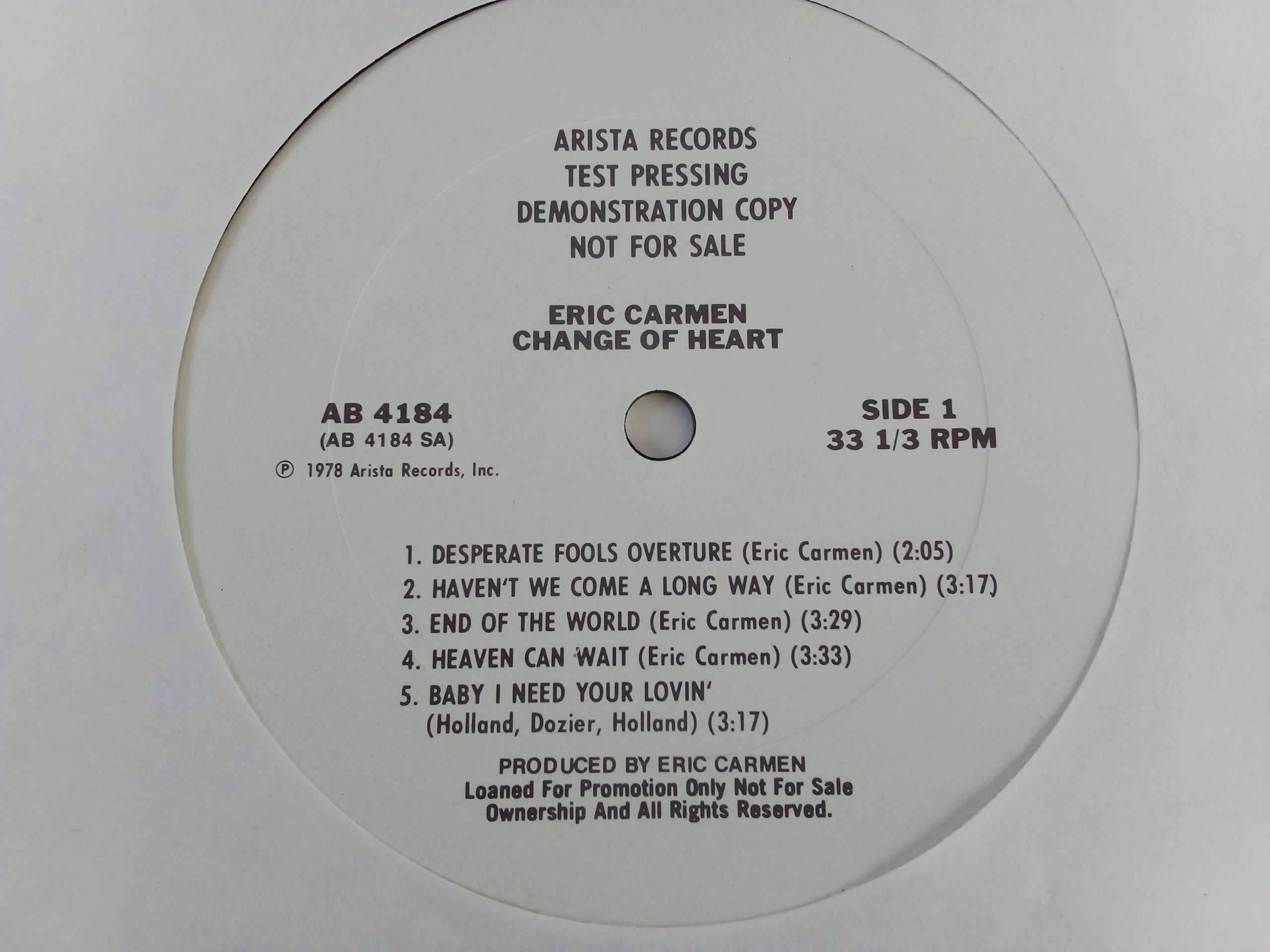Eric Carmen: Change Of Heart - Imagen 2
