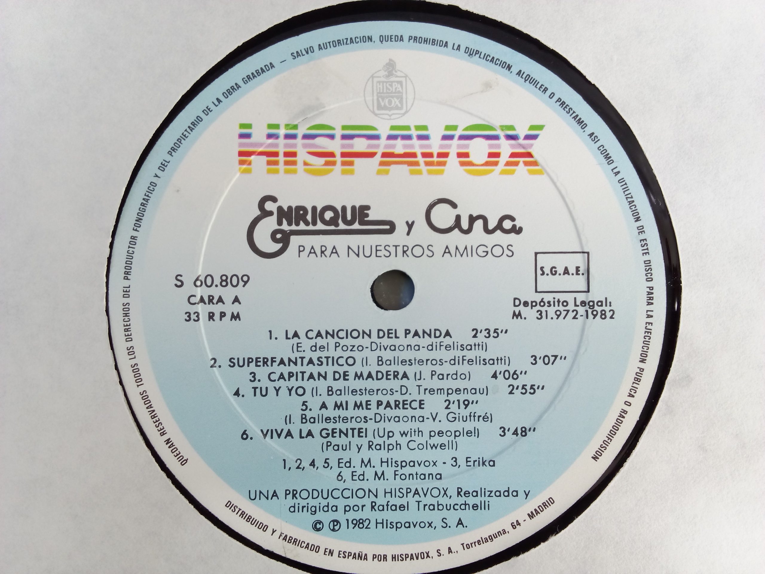 Enrique Y Ana: Para Nuestros Amigos, Enrique Y Ana, Canción Infantil, vinilos de Canción Infantil, Vinilos usados Chile, Venta de Vinilos Online, vinilos discos baratos, vinilos baratos Santiago