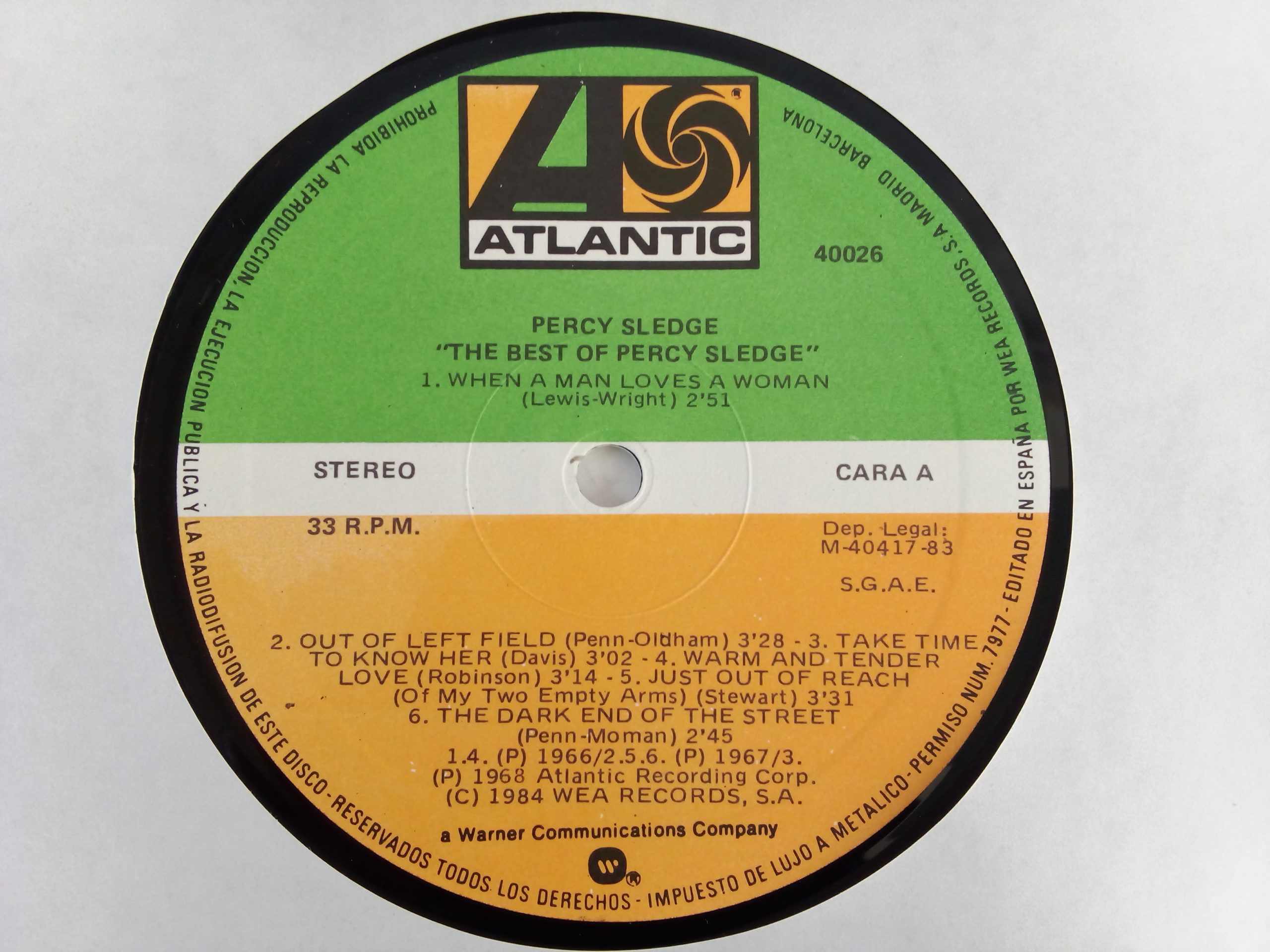 Percy Sledge: The Best Of Percy Sledge, Percy Sledge, vinilos de Percy Sledge, vinilos recopilatorios, discos de vinilo The Best Of, Vinilos Providencia ,Vinilos Santiago ,Vinilos usados Chile, vinilos de Soul, Soul, vinilos baratos