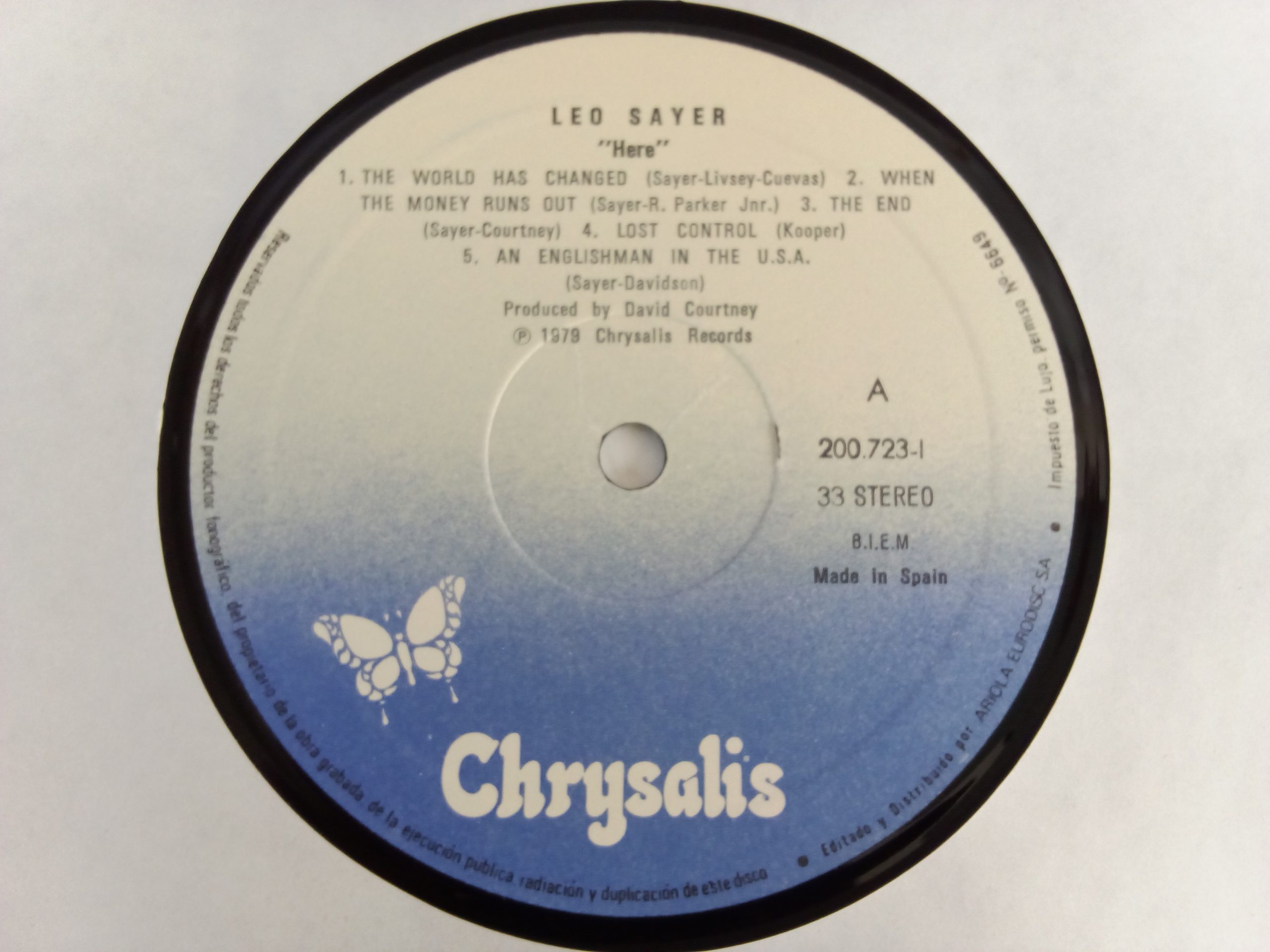 Leo Sayer: Here, Leo Sayer, Vinilos de Pop Rock Chile, Pop Rock, Vinilos usados Chile, Venta de Vinilos Online, vinilos discos baratos, vinilos baratos Santiago