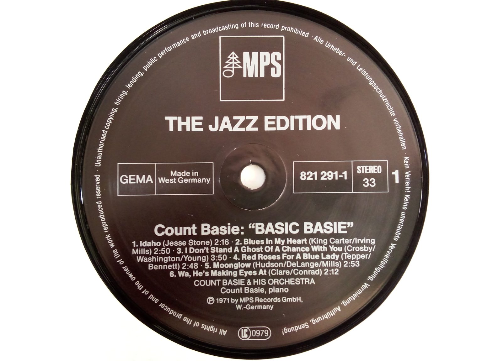 Vinilos de Jazz | Count Basie And His Orchestra: Basic Basie | Tienda ...