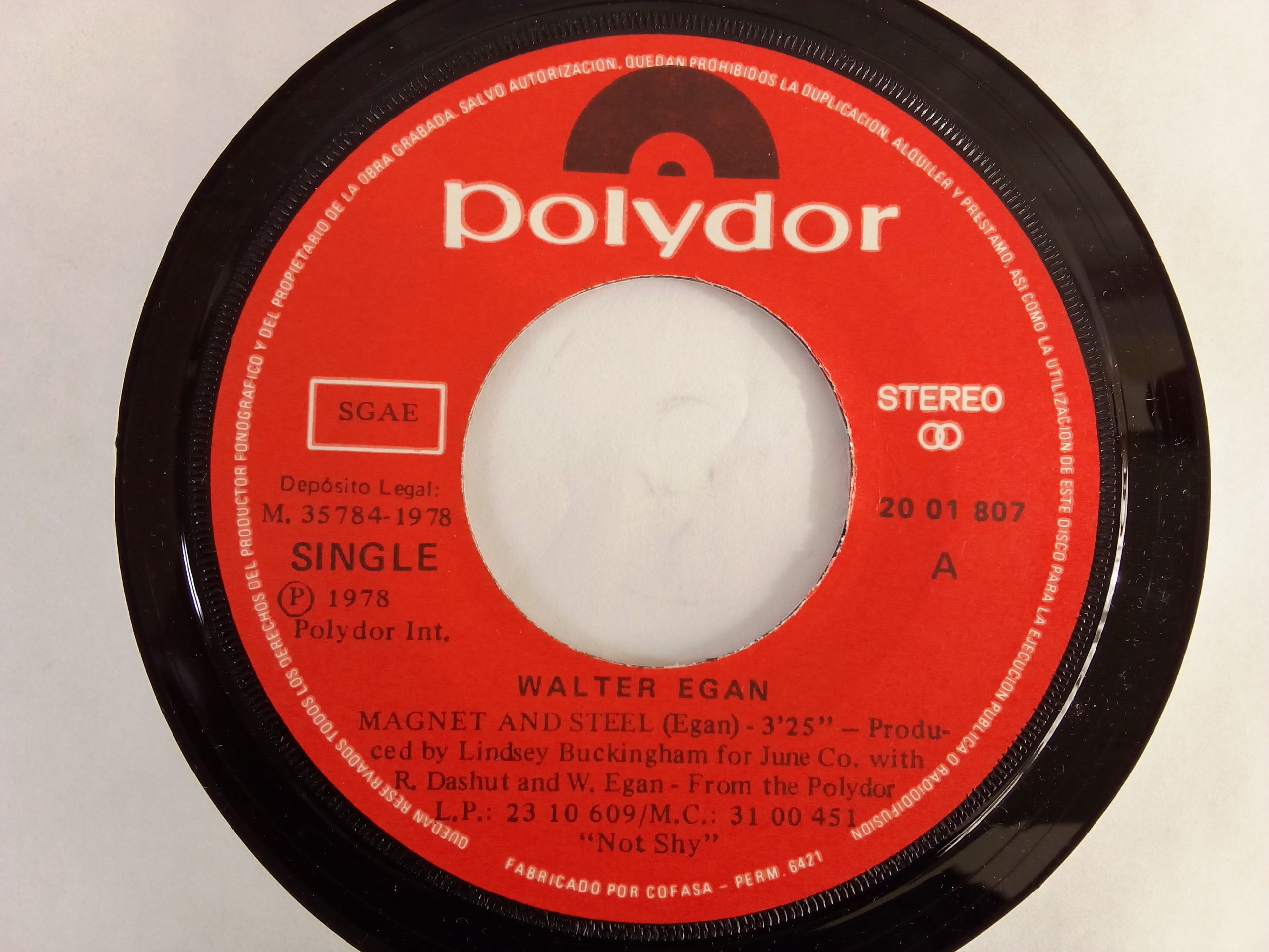 Vinilos en Oferta, Walter Egan: Magnet And Steel - She's So Tough, Walter Egan, Vinilos usados Chile, Venta de Vinilos Online, vinilos discos baratos, vinilos baratos Santiago, Pop-Rock, vinilos de época Pop-Rock