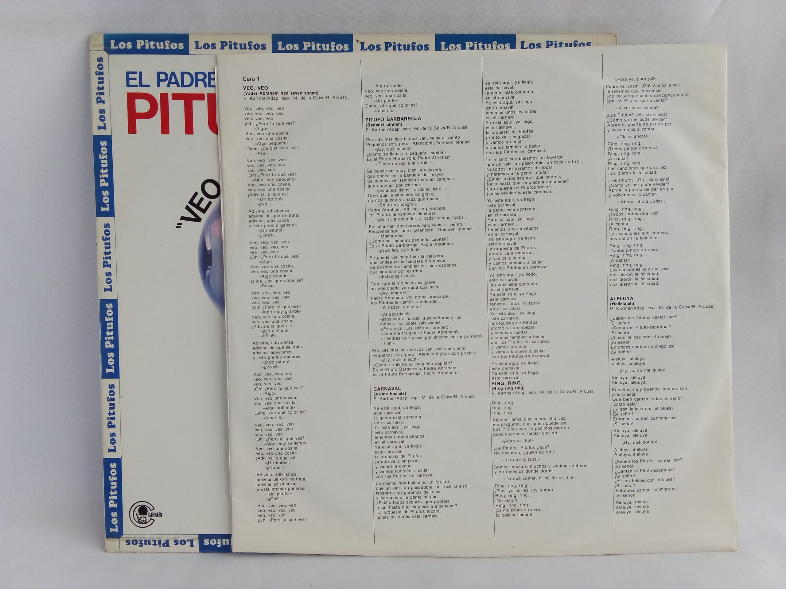 Venta de vinilos online, El Padre Abraham Y Sus Pitufos: Veo Veo, Canción Infantil, vinilos Música Infantil, Vinilos discos baratos, Vinilos Providencia, Vinilos Santiago