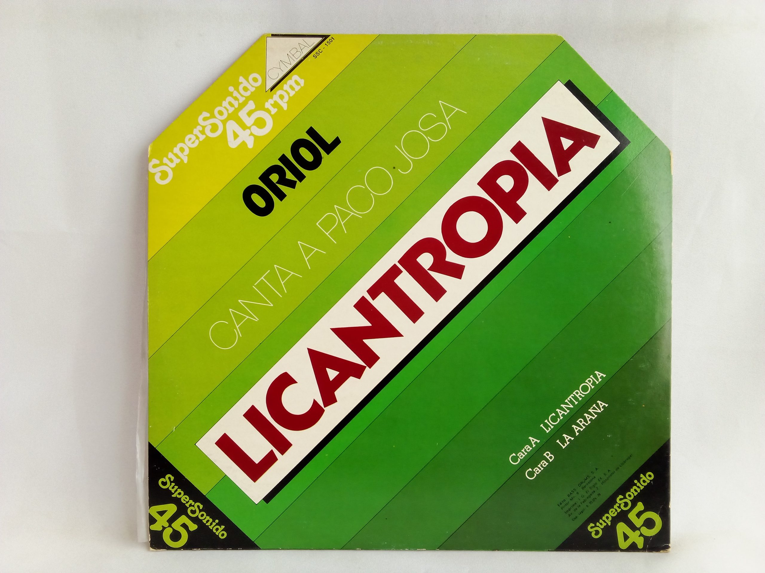 Vinilos Oferta, Oriol: Licantropia, Rumba, vinilos de época, vinilos de colección, vinilos 12' Chile, venta discos de vinilo, Tienda vinilos Santiago, vinilos baratos