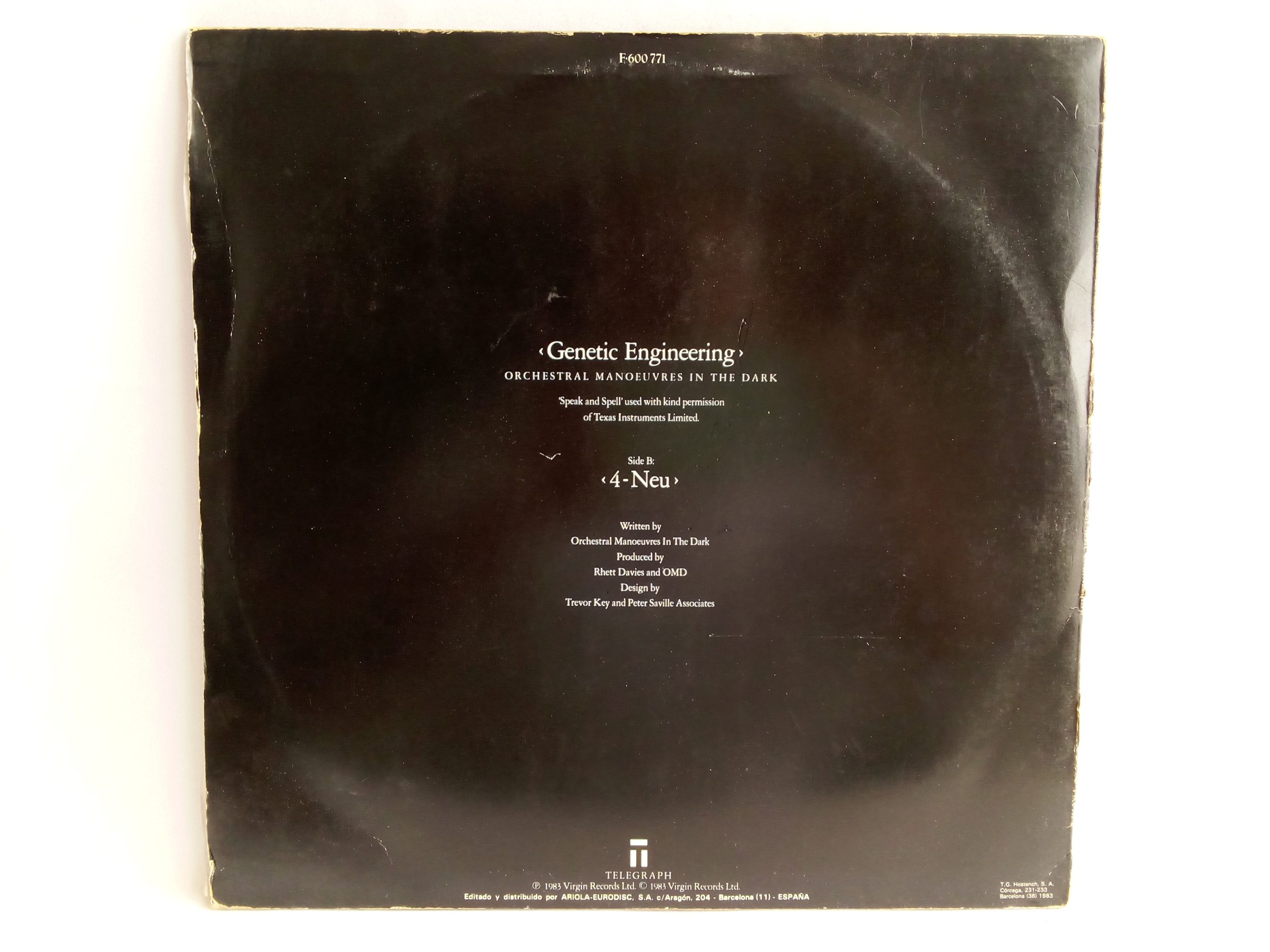Venta Vinilos Online, OMD: Genetic Engineering, OMD, Orchestral Manoeuvres In The Dark, vinilos de 12', Synth-pop, vinilos de Pop Rock, vinilos ochenteros, vinilos 80's