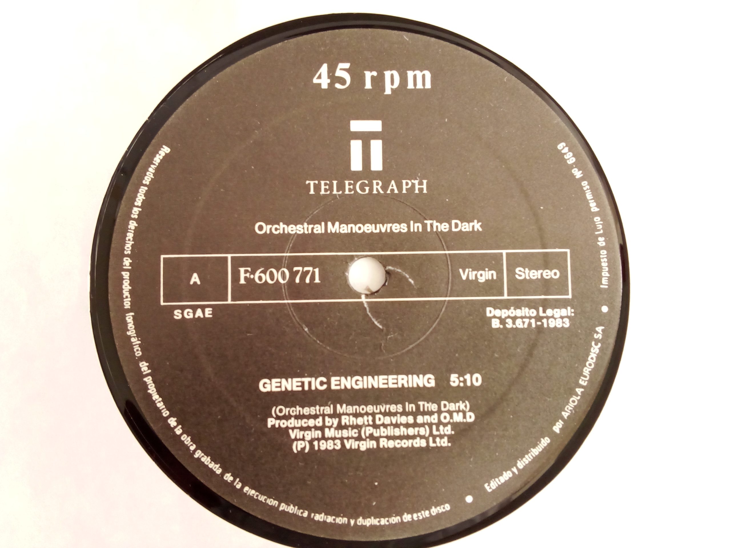 Venta Vinilos Online, OMD: Genetic Engineering, OMD, Orchestral Manoeuvres In The Dark, vinilos de 12', Synth-pop, vinilos de Pop Rock, vinilos ochenteros, vinilos 80's