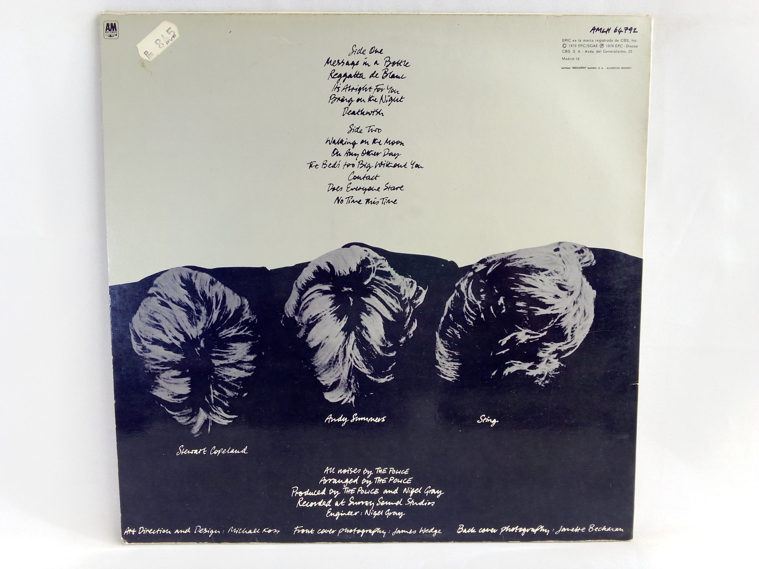 Venta vinilos de Rock, The Police: Reggatta De Blanc, The Police, vinilos de The Police, Rock Alternativo, Pop Rock, Vinilos de Rock Chile, Venta vinilos online, vinilos Santiago