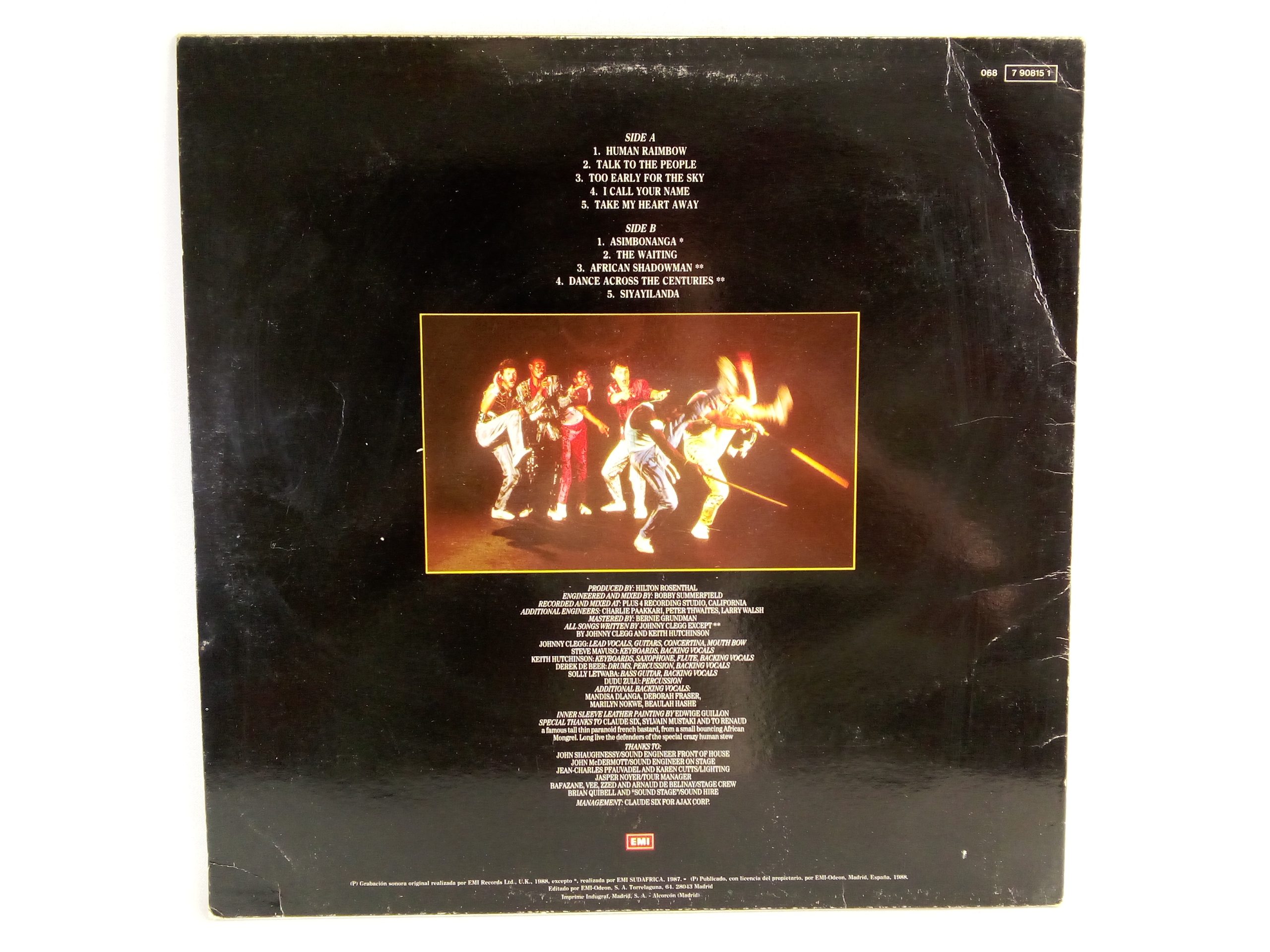 Venta Vinilos Pop Rock, Johnny Clegg & Savuka: Shadow Man, Johnny Clegg & Savuka, Afrobeat, Pop Rock, vinilos de época, TIENDA DE VINILOS, Venta vinilos online