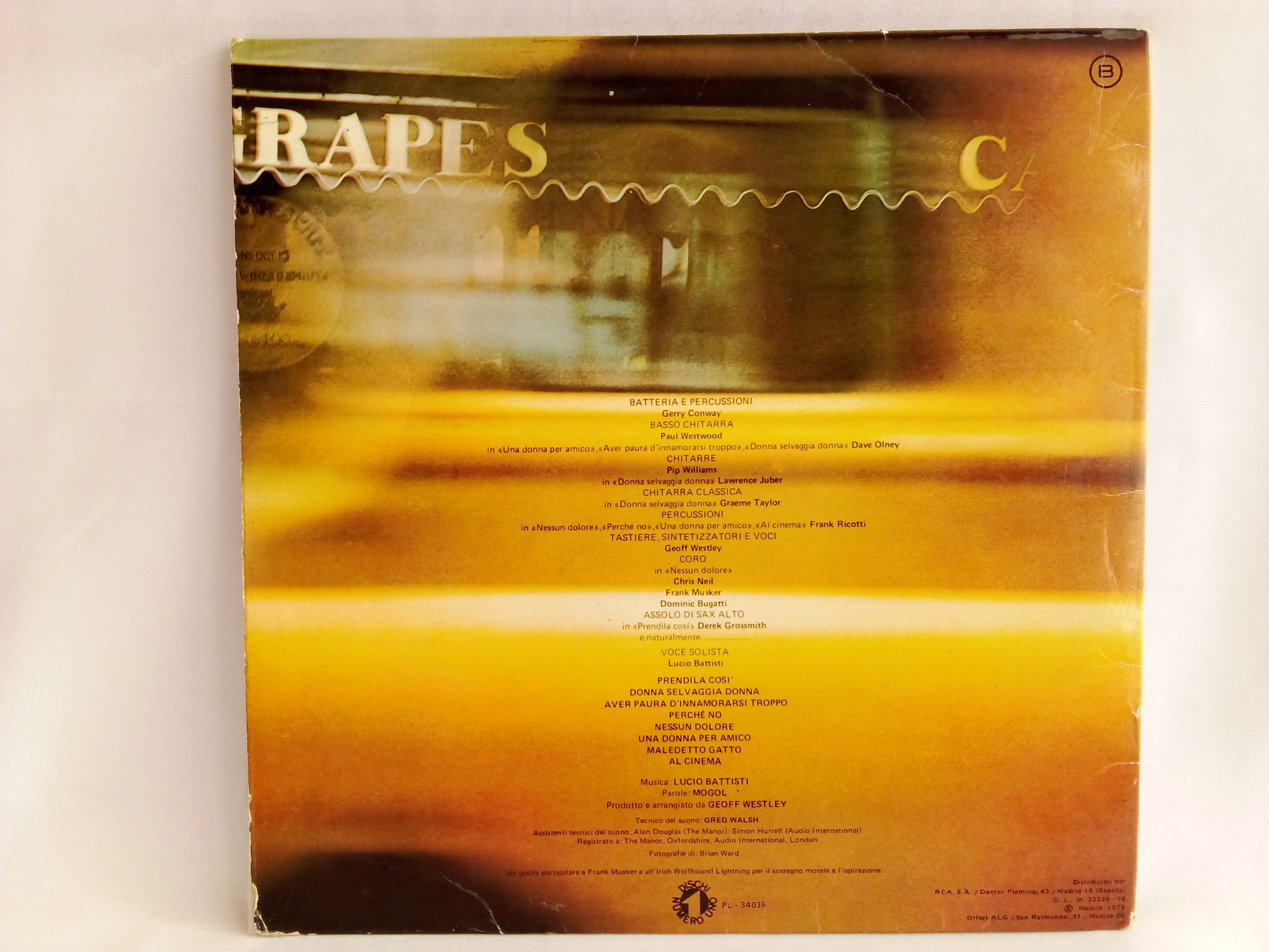 Vinilos de Pop Rock, Lucio Battisti: Una Donna Per Amico, Lucio Battisti, Soft Rock, Pop Rock italiano, venta vinilos online, Vinilos Santiago de Chile, Tienda de vinilos