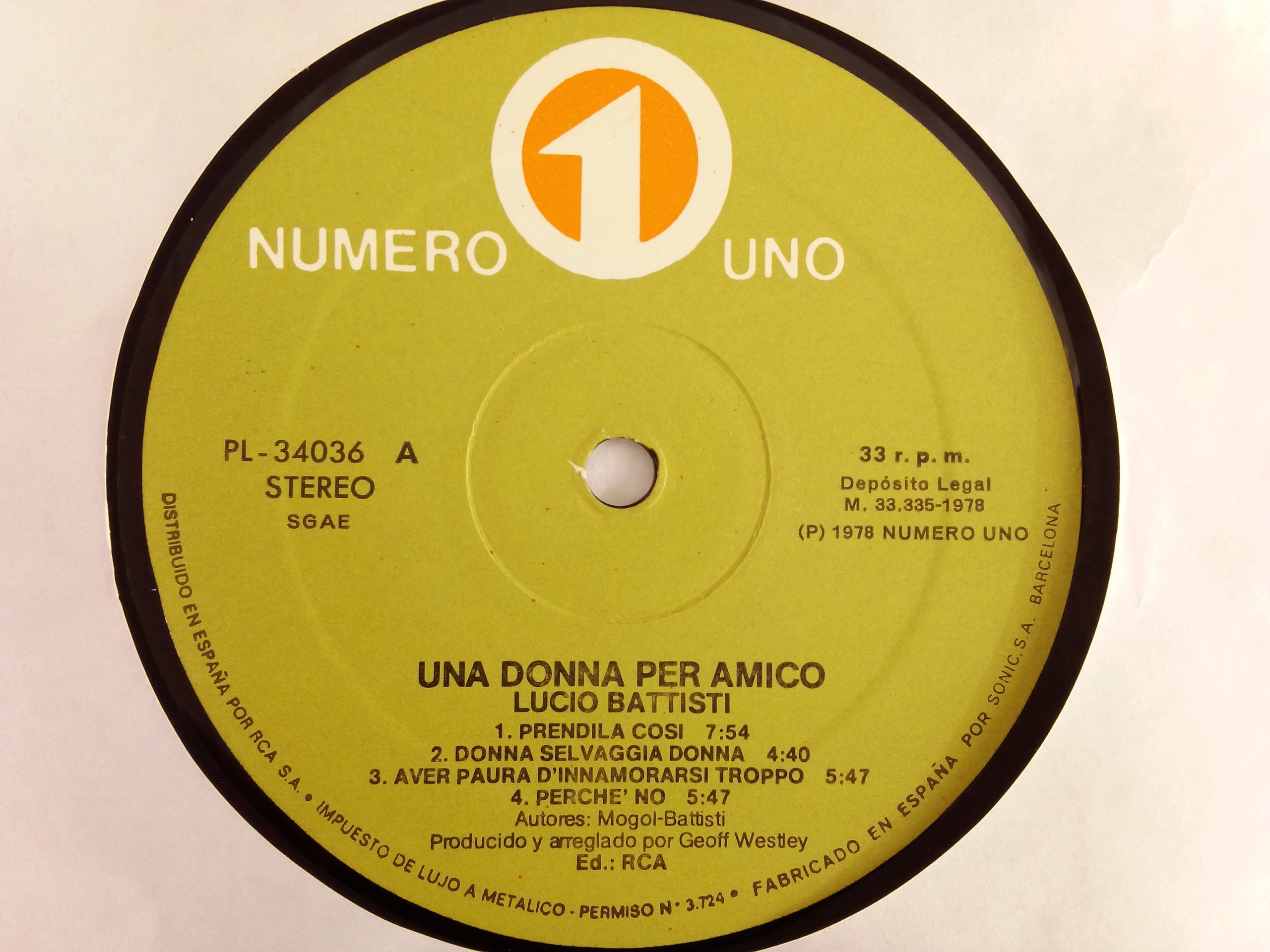 Vinilos de Pop Rock, Lucio Battisti: Una Donna Per Amico, Lucio Battisti, Soft Rock, Pop Rock italiano, venta vinilos online, Vinilos Santiago de Chile, Tienda de vinilos
