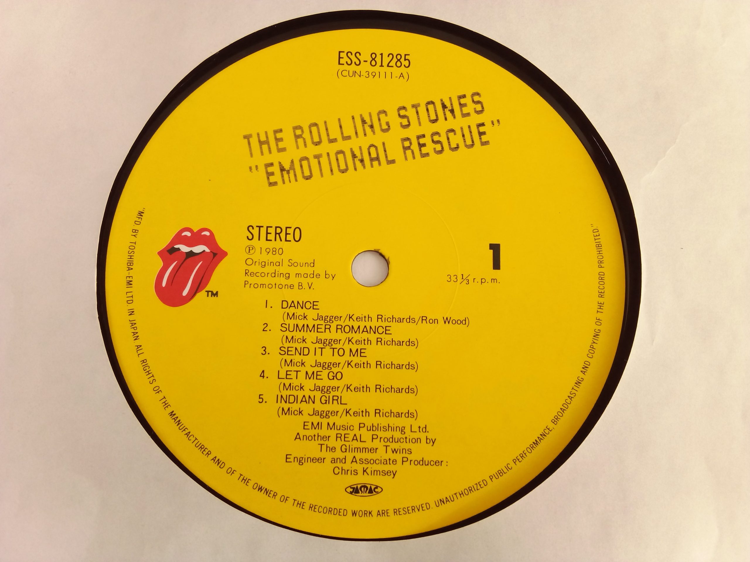 Vinilos BlackFriday, The Rolling Stones: Emotional Rescue, The Rolling Stones, Pop Rock, Blues Rock, venta vinilos de Rock, venta online vinilos pop rpck, viilos en Oferta